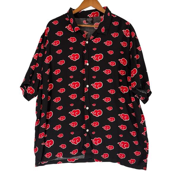 Naruto Shippuden Akatsuki Red Black Shirt sz XXL 2XL All Over VTG AOP Anime DBZ - Picture 1 of 8